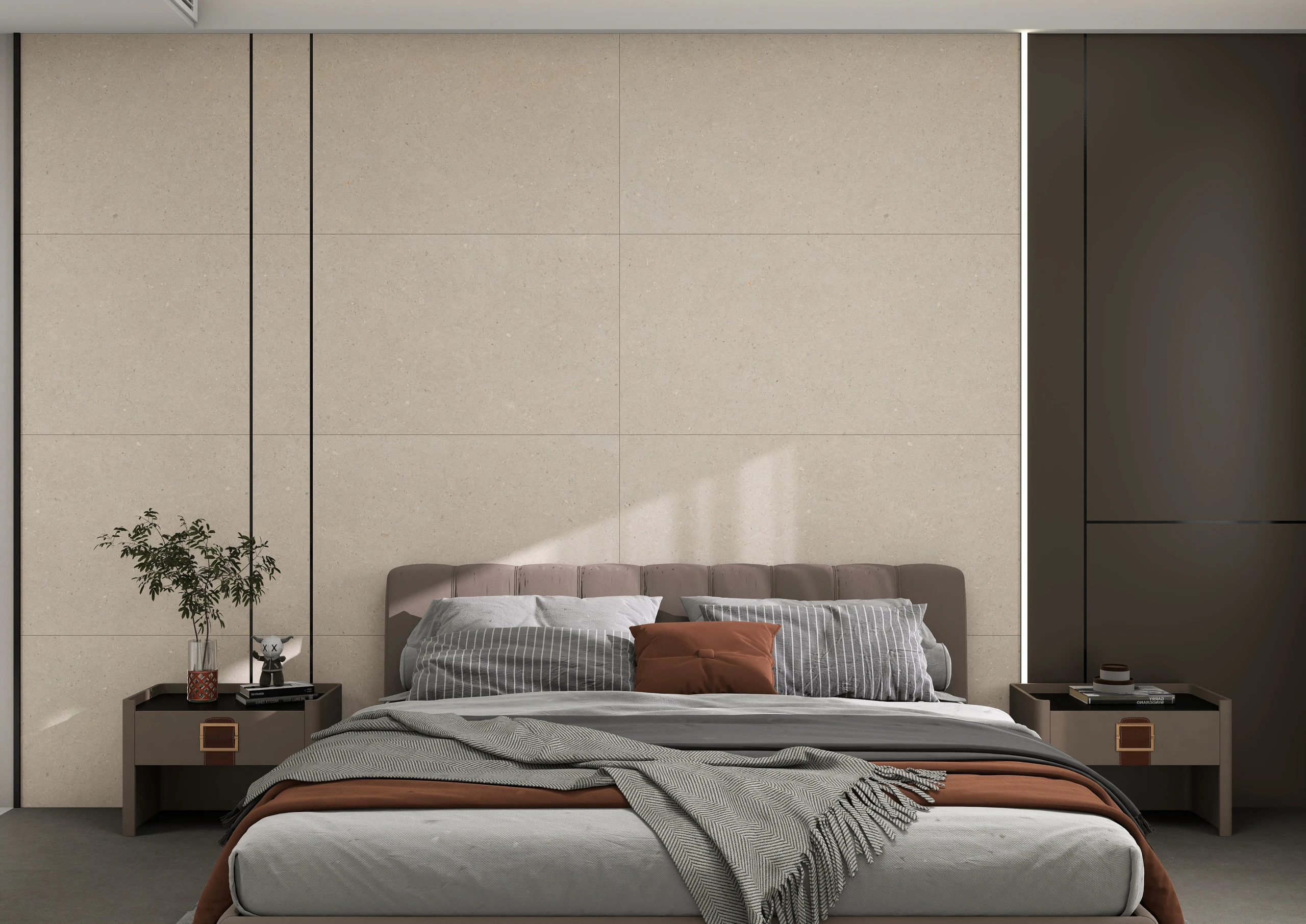 Windsar Mist - Premium Matt,Carving finish Stone ceramic tiles - Sez Industries
