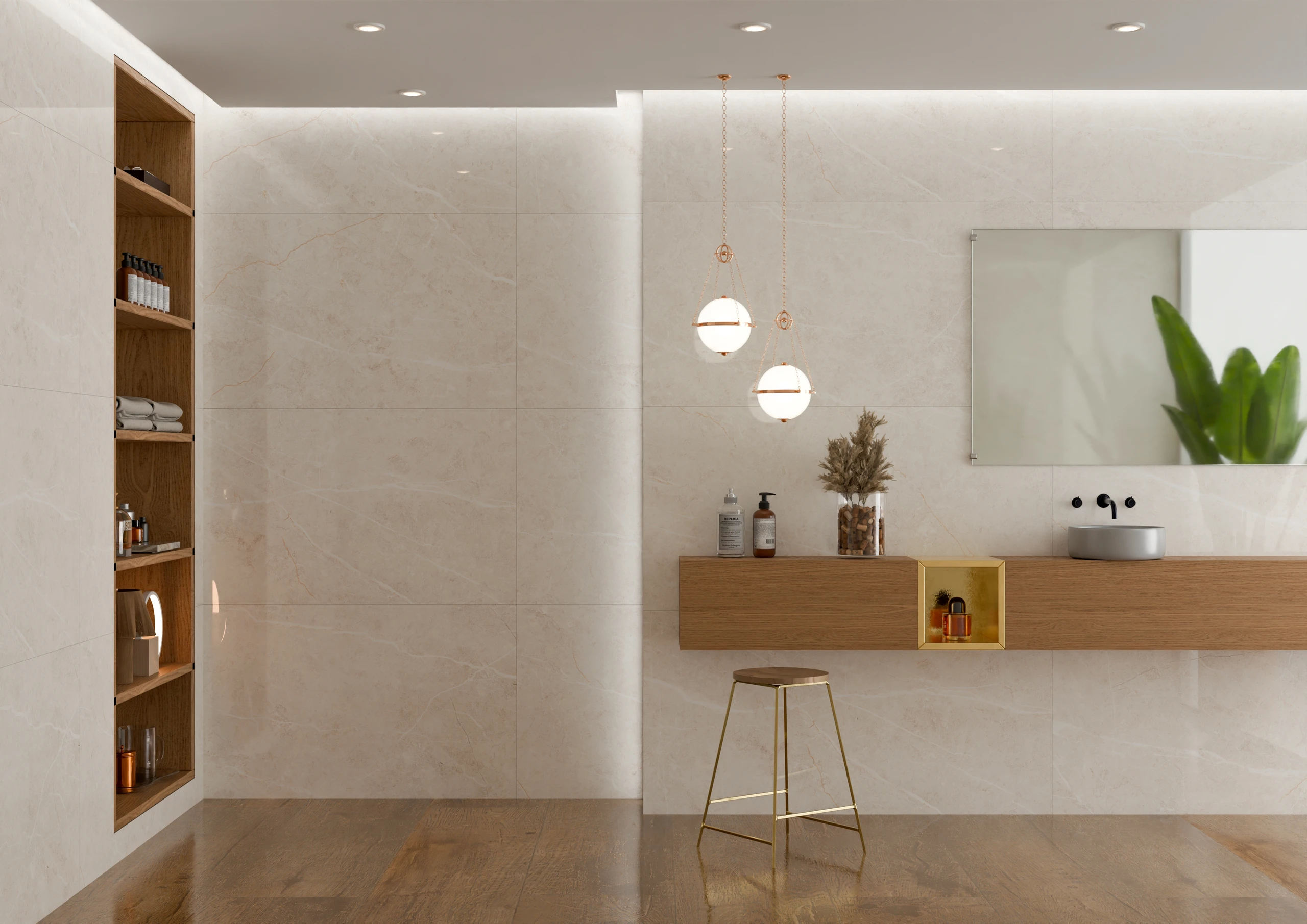 Santori Sand - Premium Glossy,Matt finish Marble ceramic tiles - Sez Industries