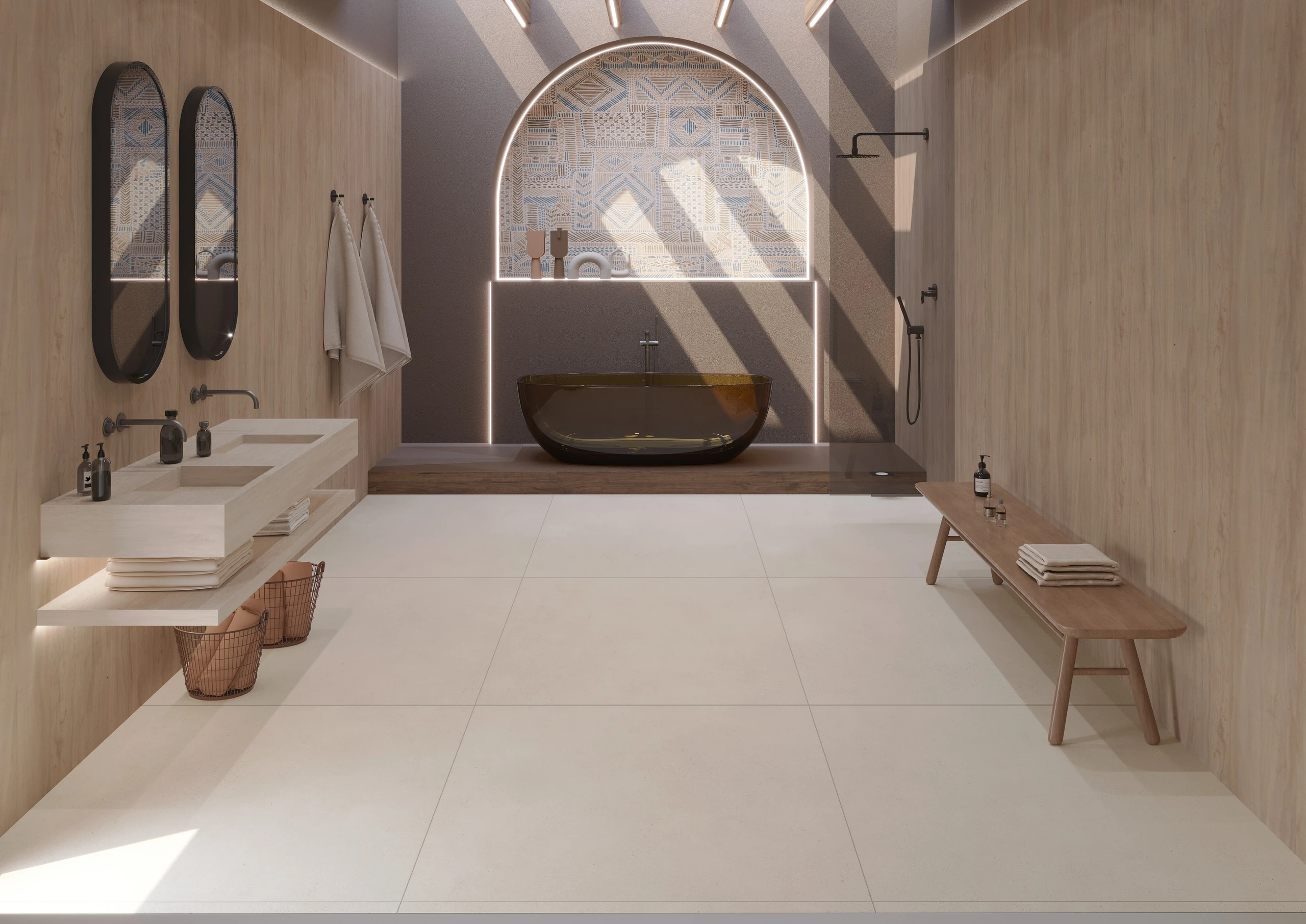 Asphalt Off White - Premium Matt finish Stone ceramic tiles - Sez Industries