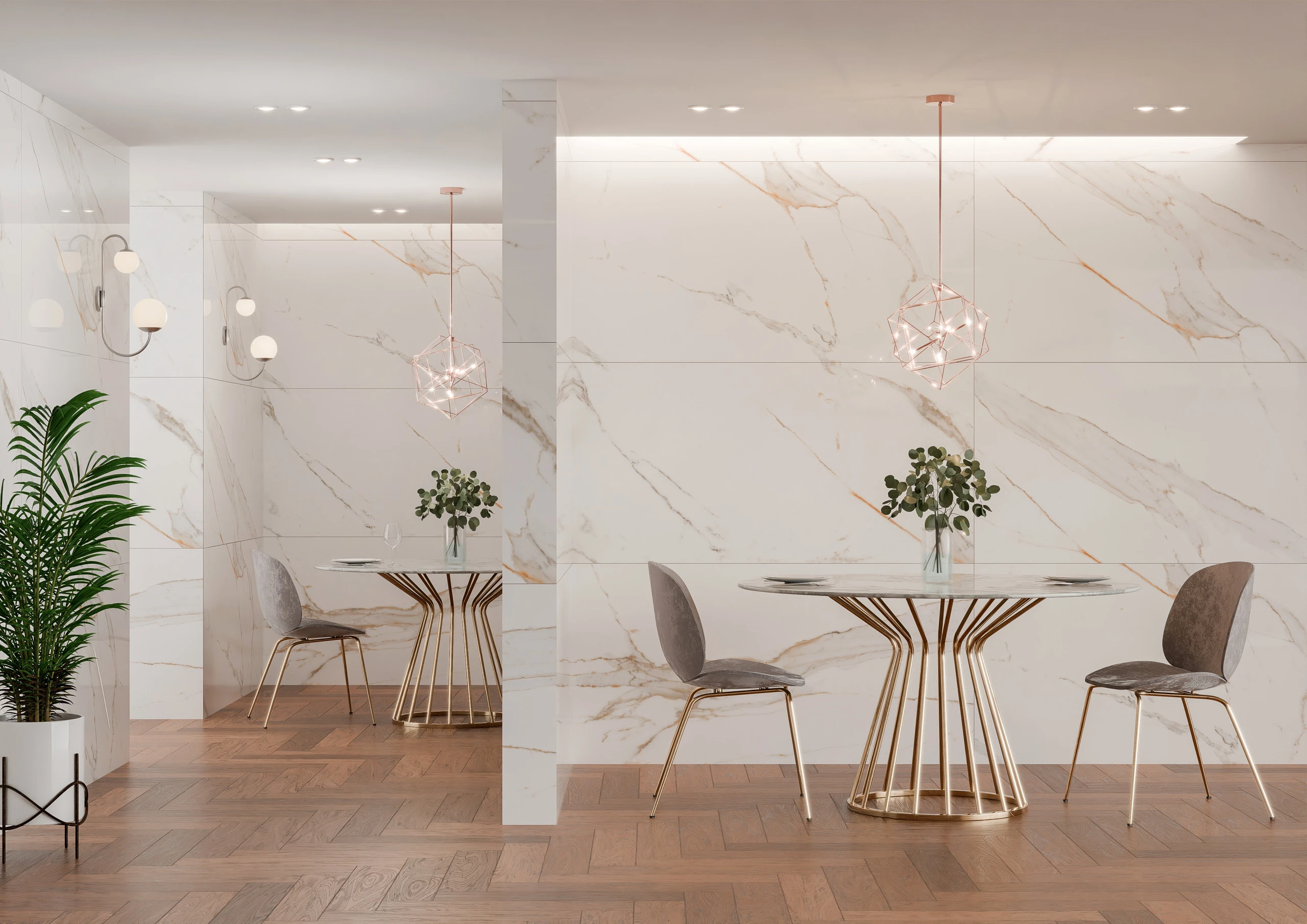 Regal White - Premium Glossy,Matt finish White Marble ceramic tiles - Sez Industries