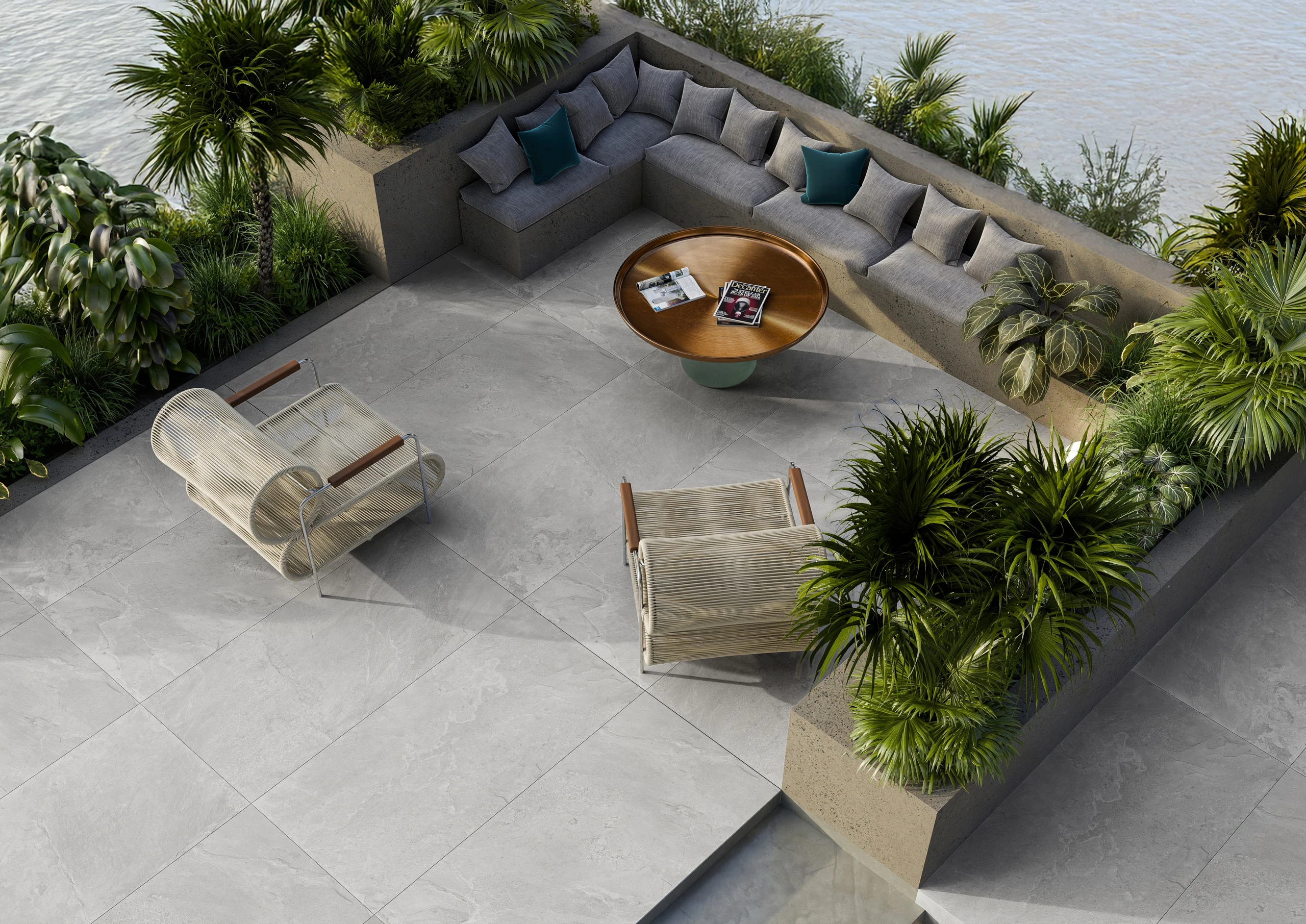 Provenza Graphite - Premium Matt finish Stone ceramic tiles - Sez Industries