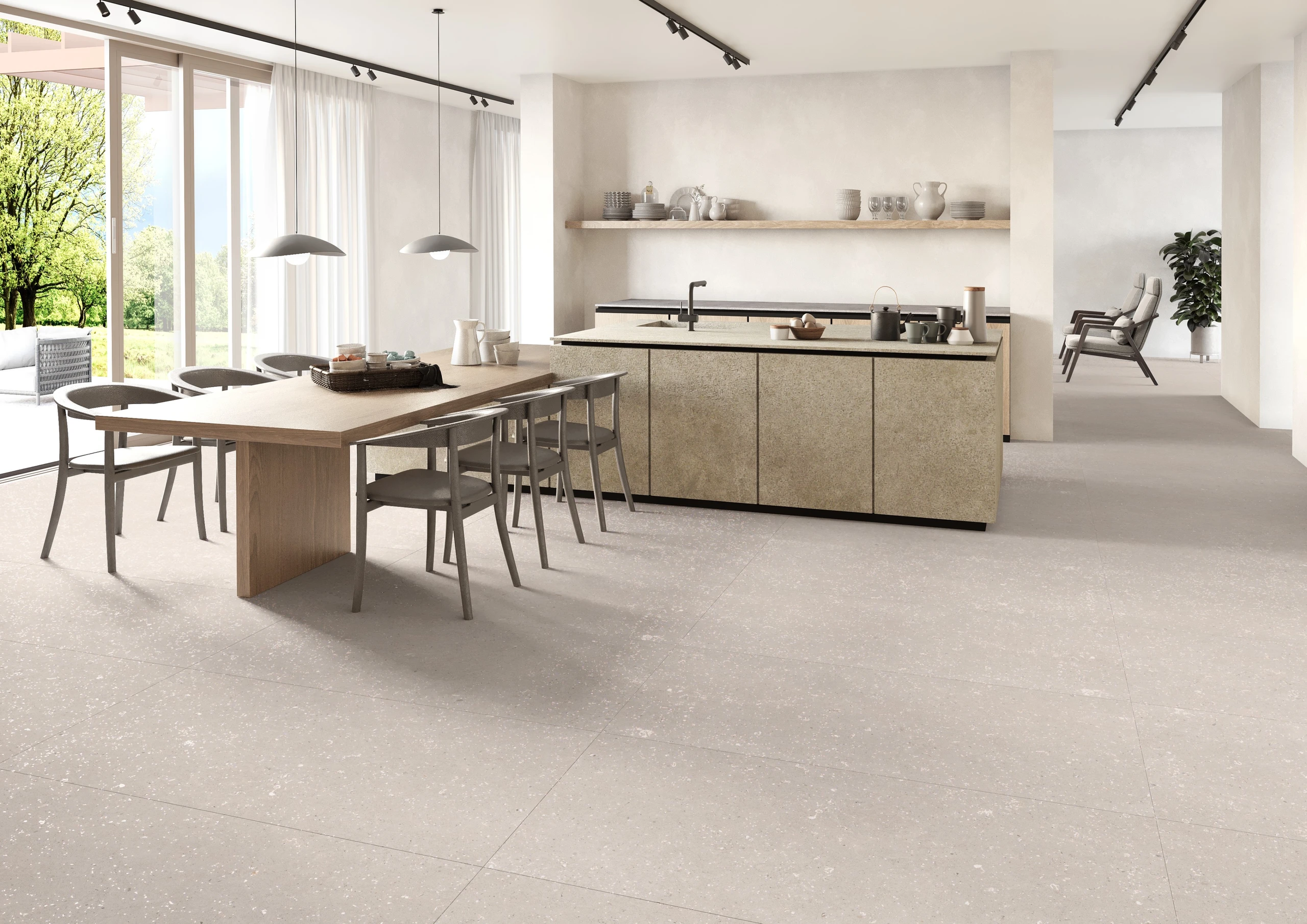 Windsar Cream - Premium Matt,Carving finish Stone ceramic tiles - Sez Industries