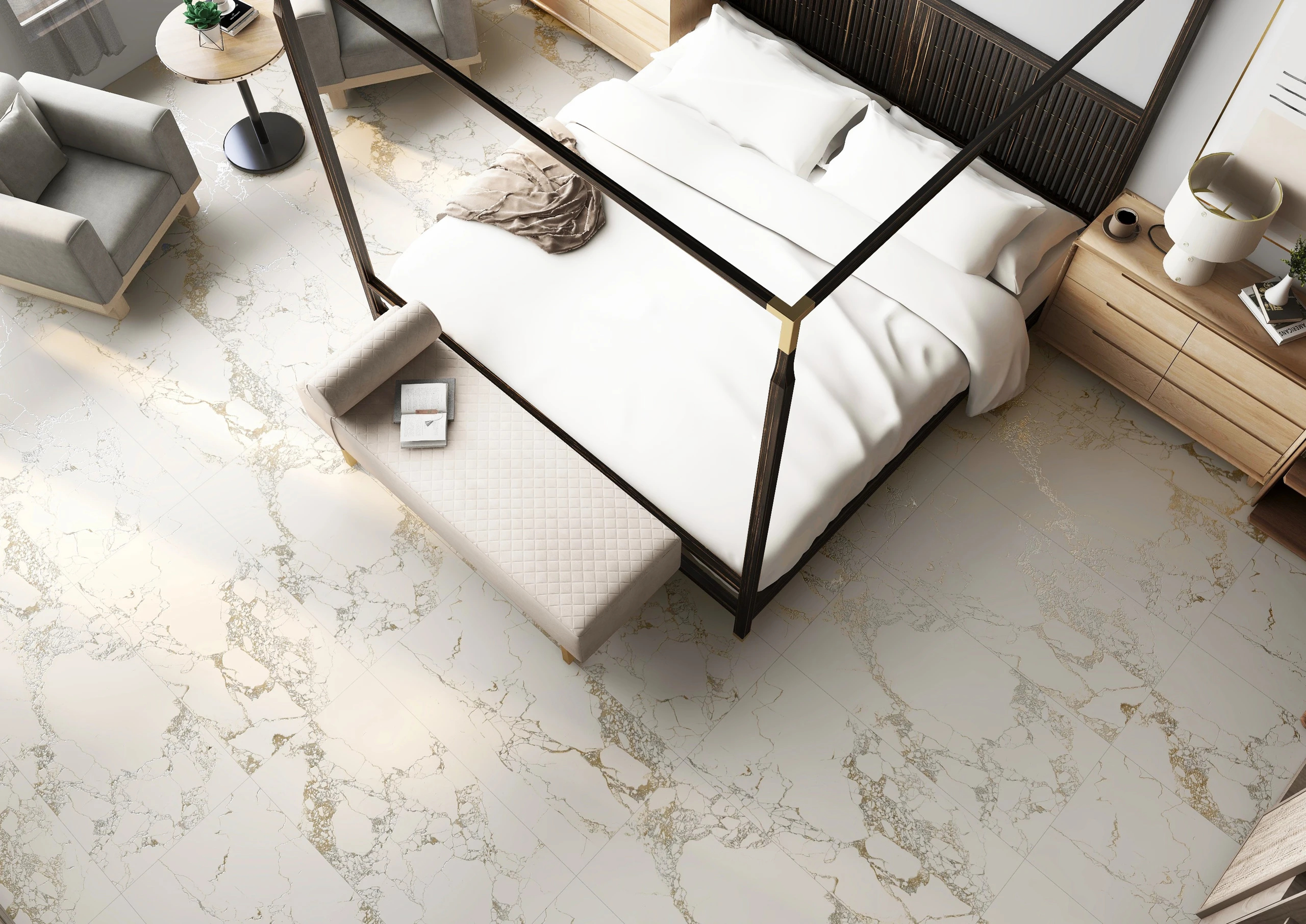 Barle Ivory - Premium Matt,Carving finish Marble ceramic tiles - Sez Industries