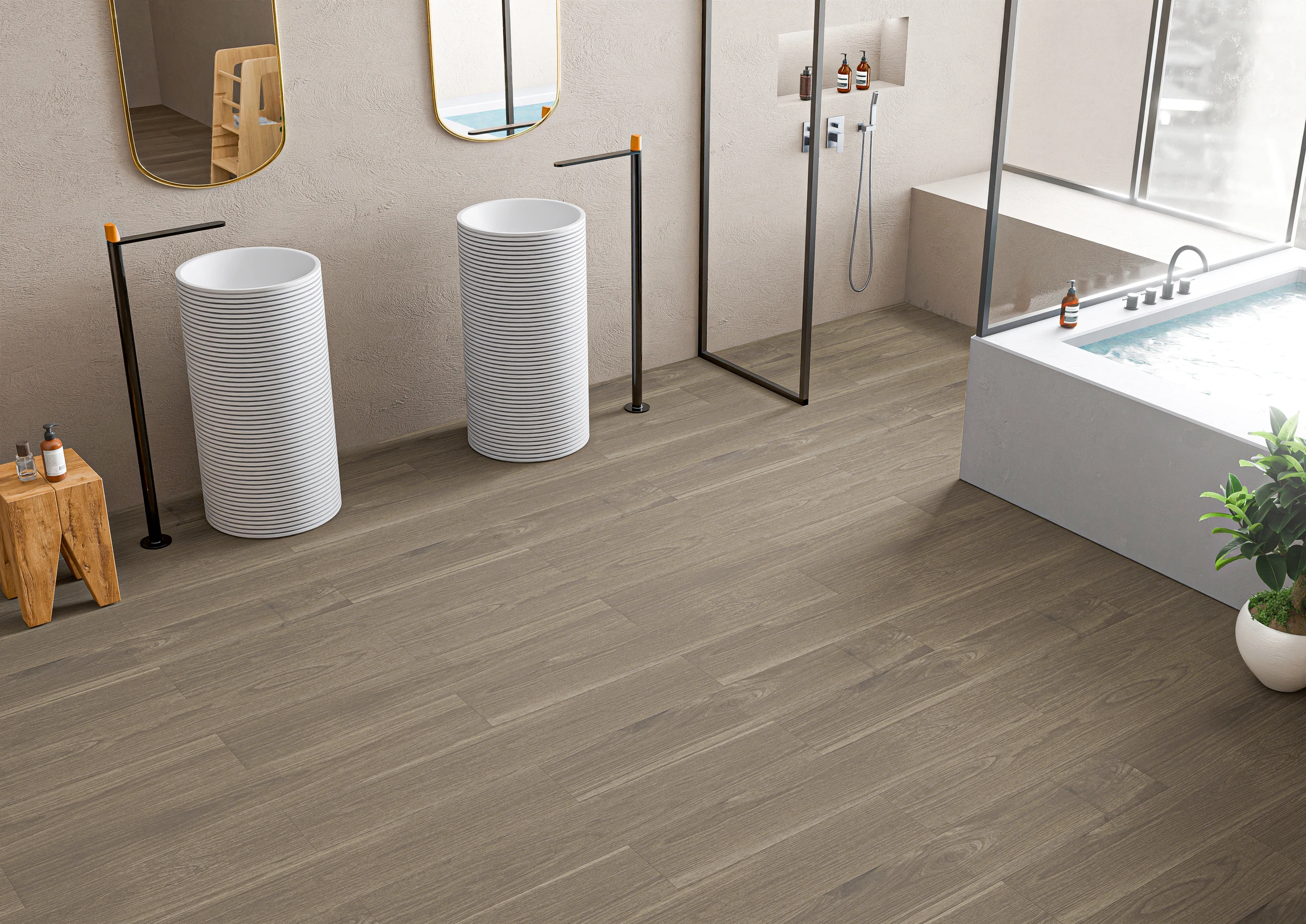 Walnut Natural - Premium Matt finish Wood ceramic tiles - Sez Industries