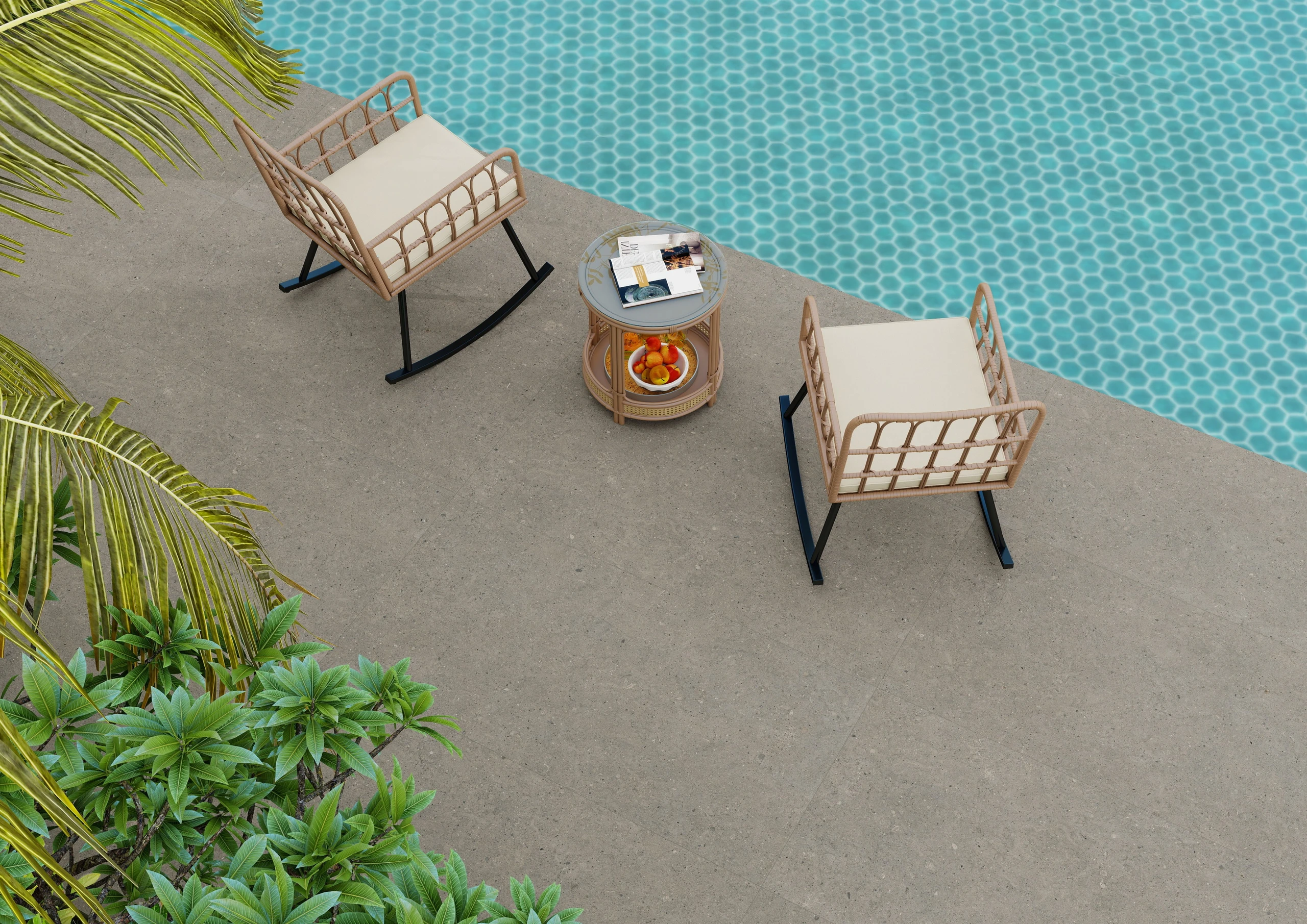 Windsar Gris - Premium Matt,Carving finish Stone ceramic tiles - Sez Industries