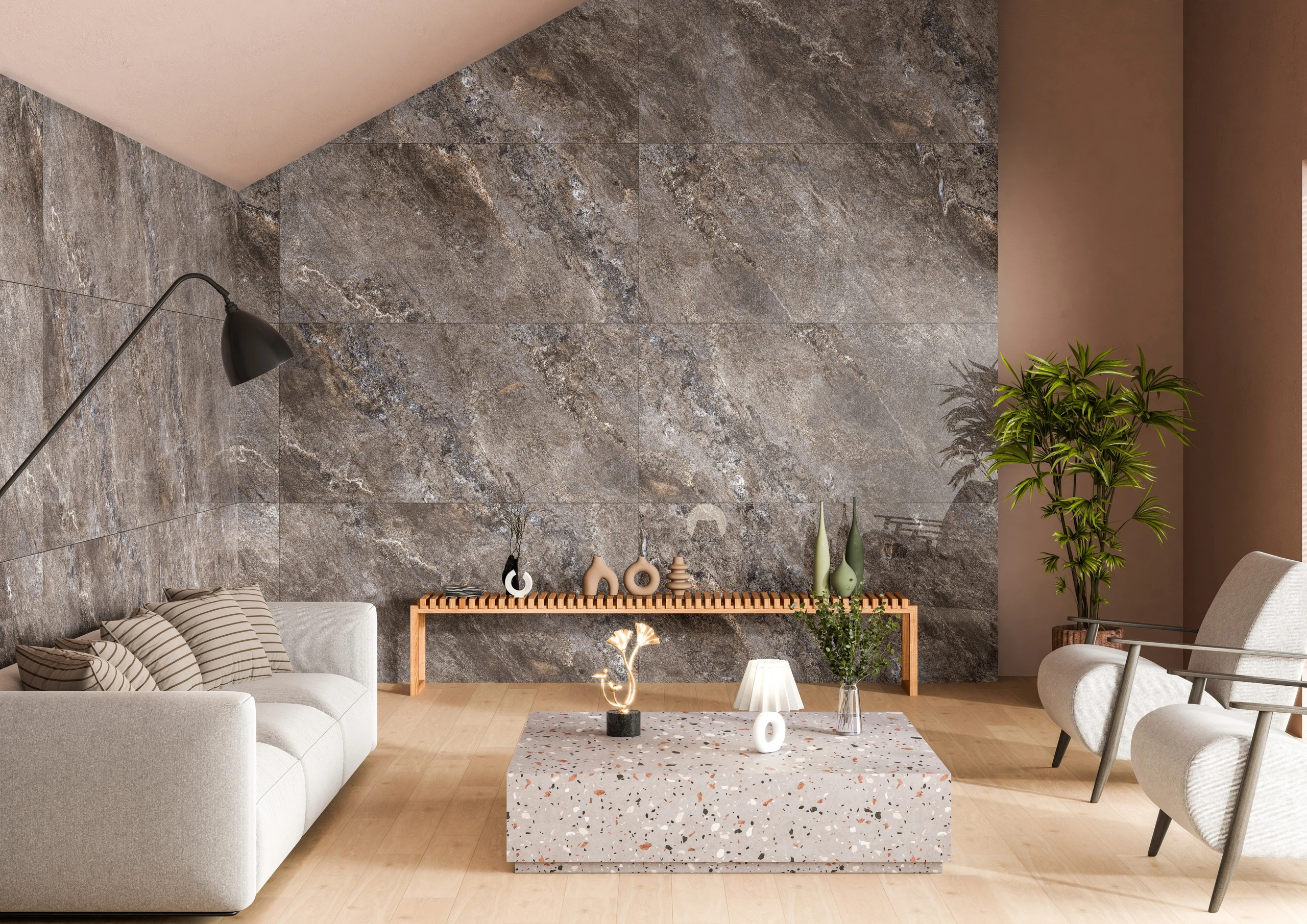 Nocturne Slate - Premium High Gloss finish Marble ceramic tiles - Sez Industries
