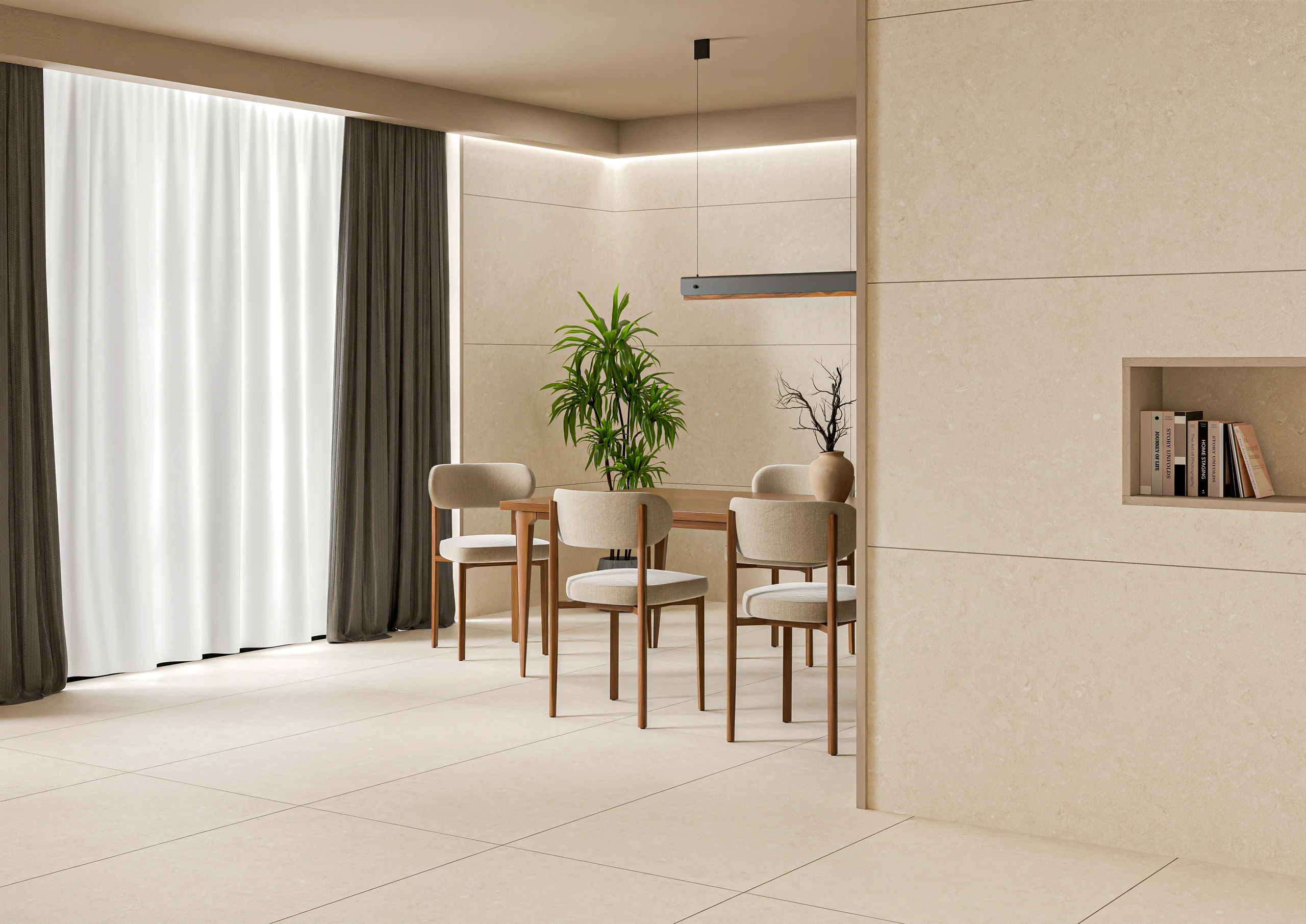 Arkety Ivory - Premium Matt finish Stone ceramic tiles - Sez Industries