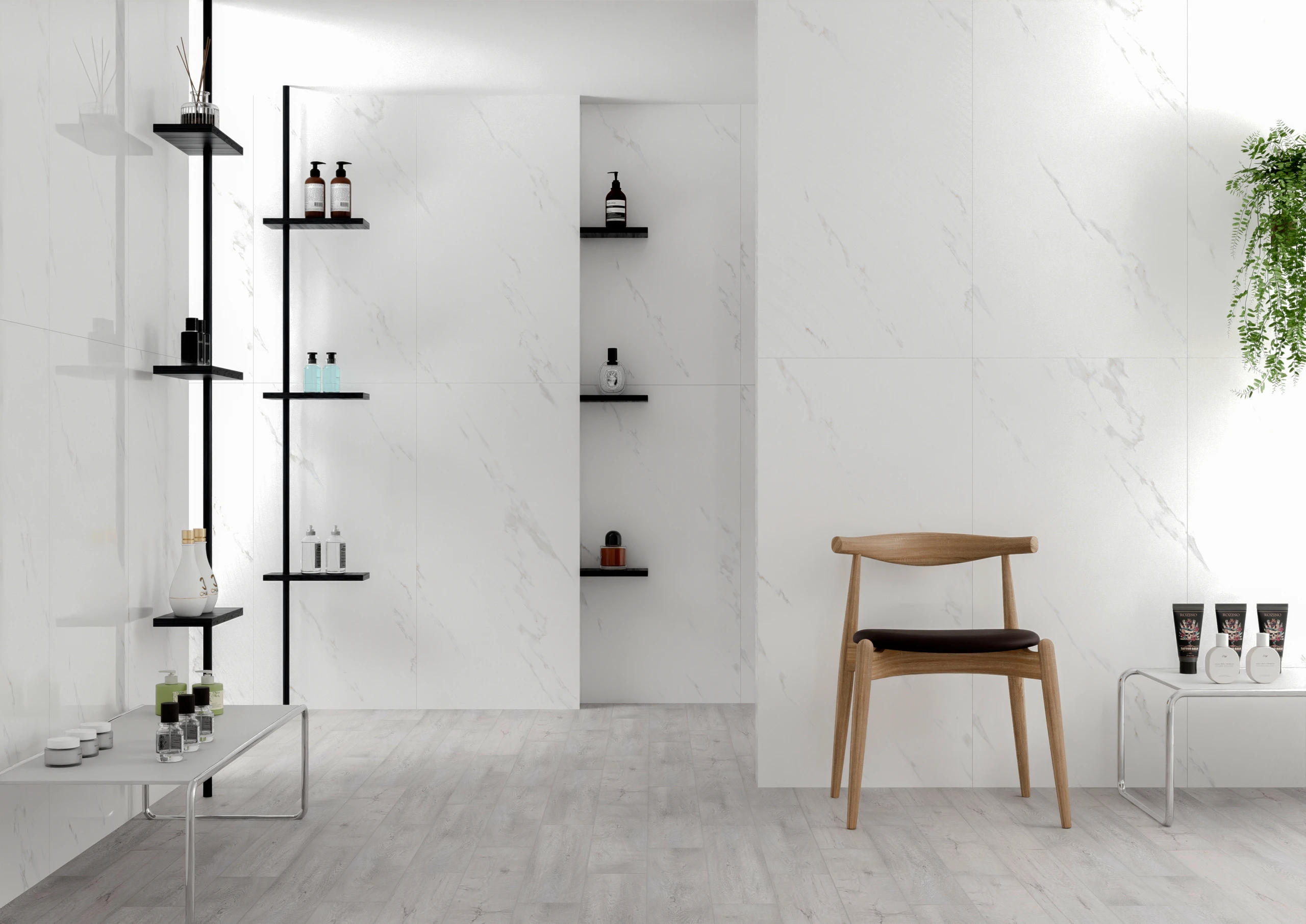 Marbella White - Premium Glossy,Matt finish White Marble ceramic tiles - Sez Industries