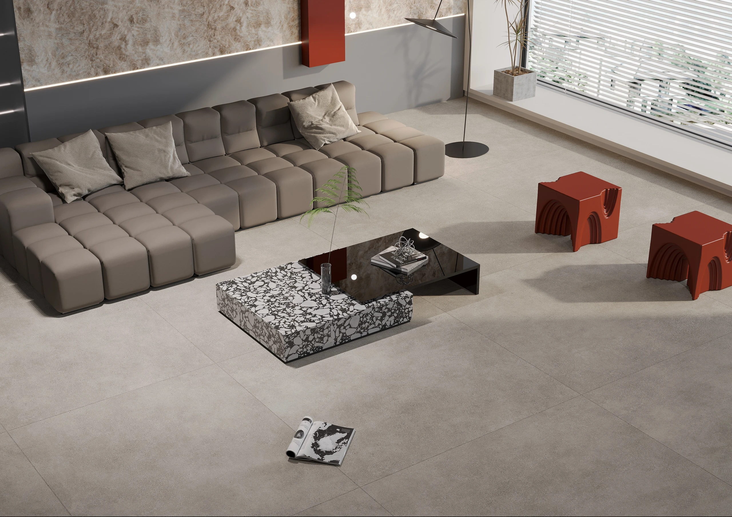 Asphalt Fume - Premium Matt finish Stone ceramic tiles - Sez Industries
