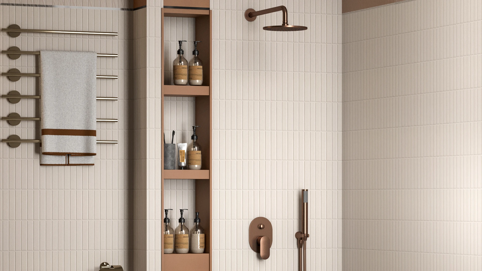 HELIOS Single lever Basin mixer - Coral Gold lifestyle image