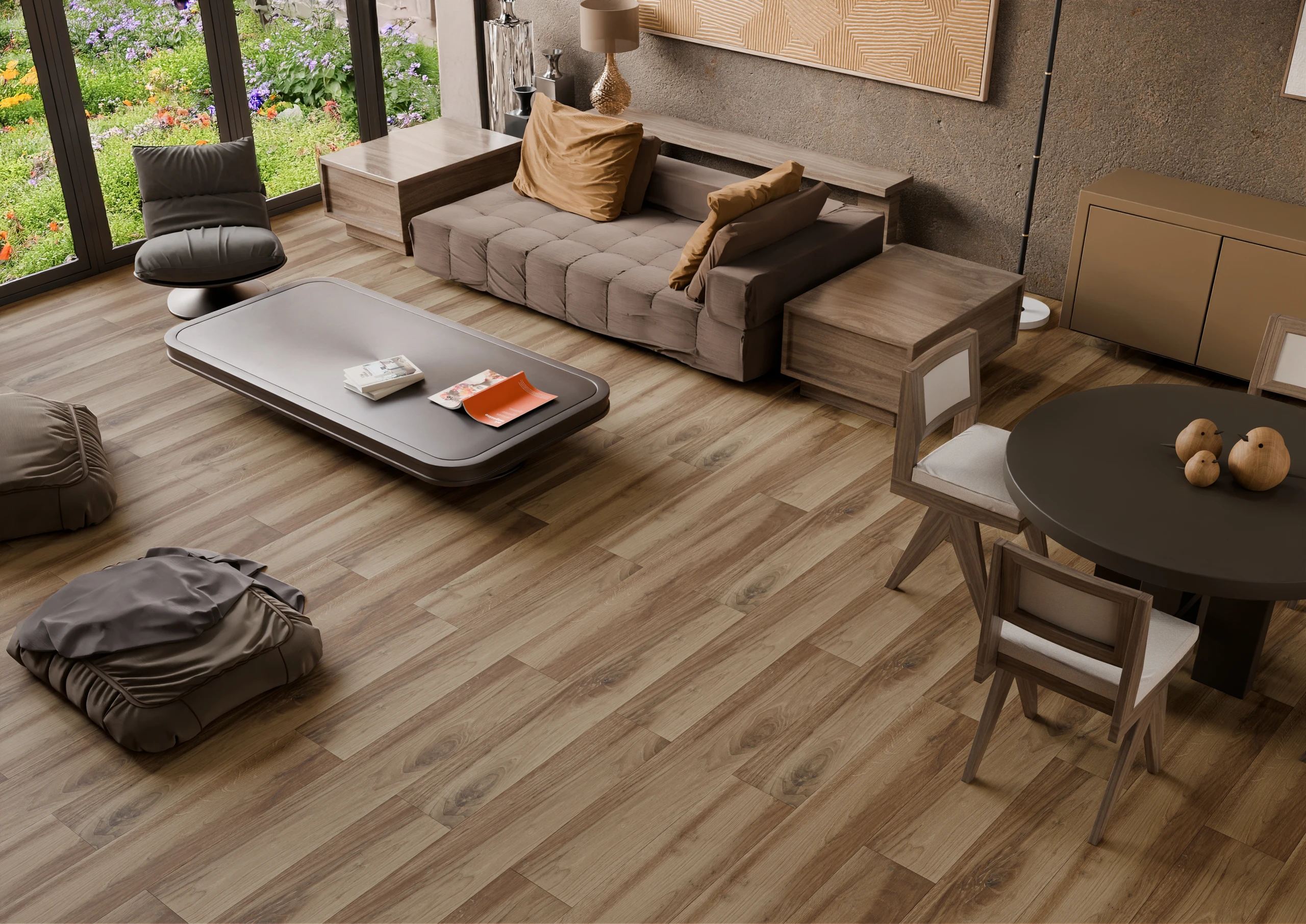 Apricot Honey - Premium Matt finish Wood ceramic tiles - Sez Industries