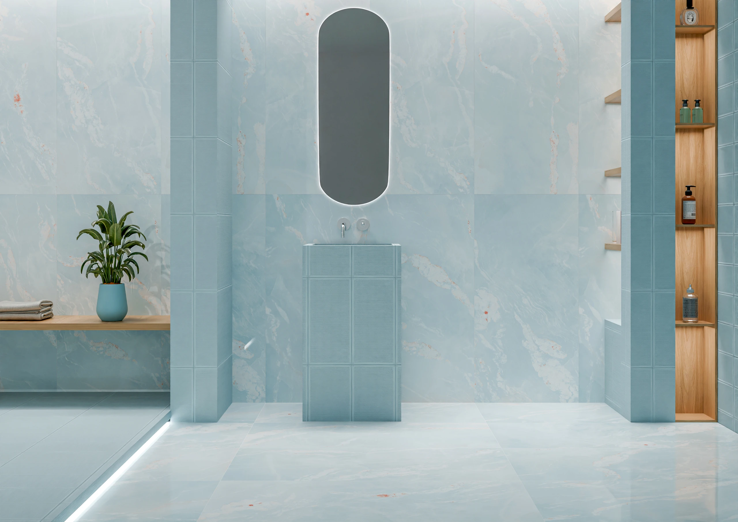 Dazzy Onyx Sky - Premium Iris finish Onyx ceramic tiles - Sez Industries