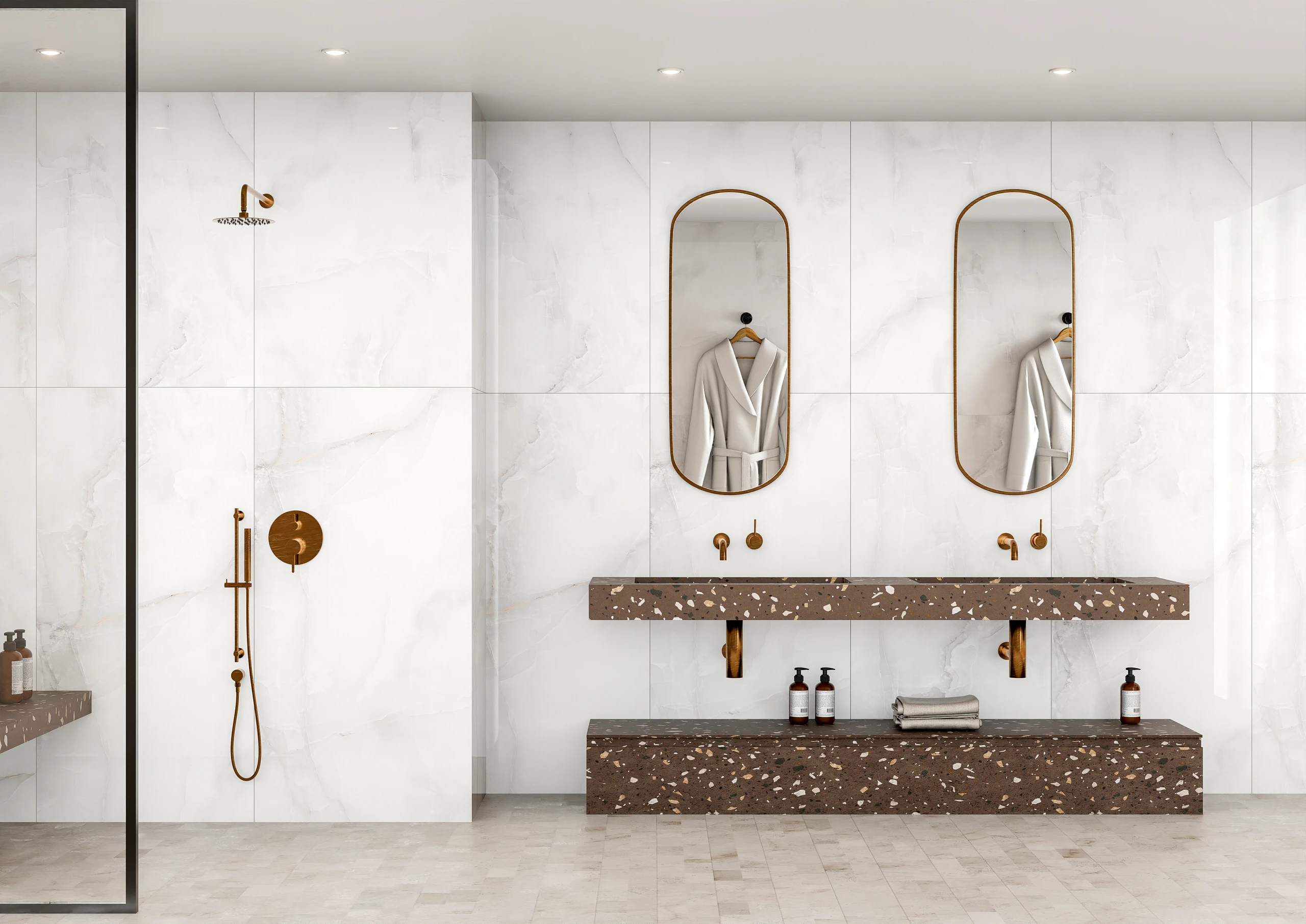 Alustra Grey - Premium Glossy,Matt finish Onyx ceramic tiles - Sez Industries