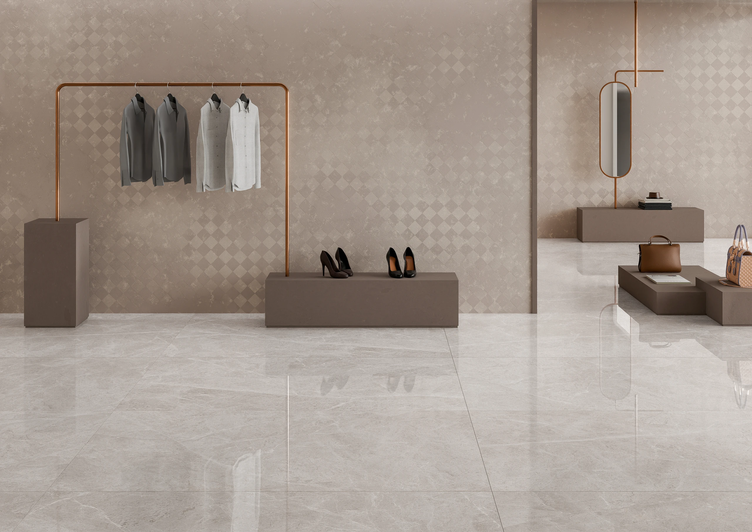 Nordac Pearl - Premium Glossy,Matt finish Marble ceramic tiles - Sez Industries