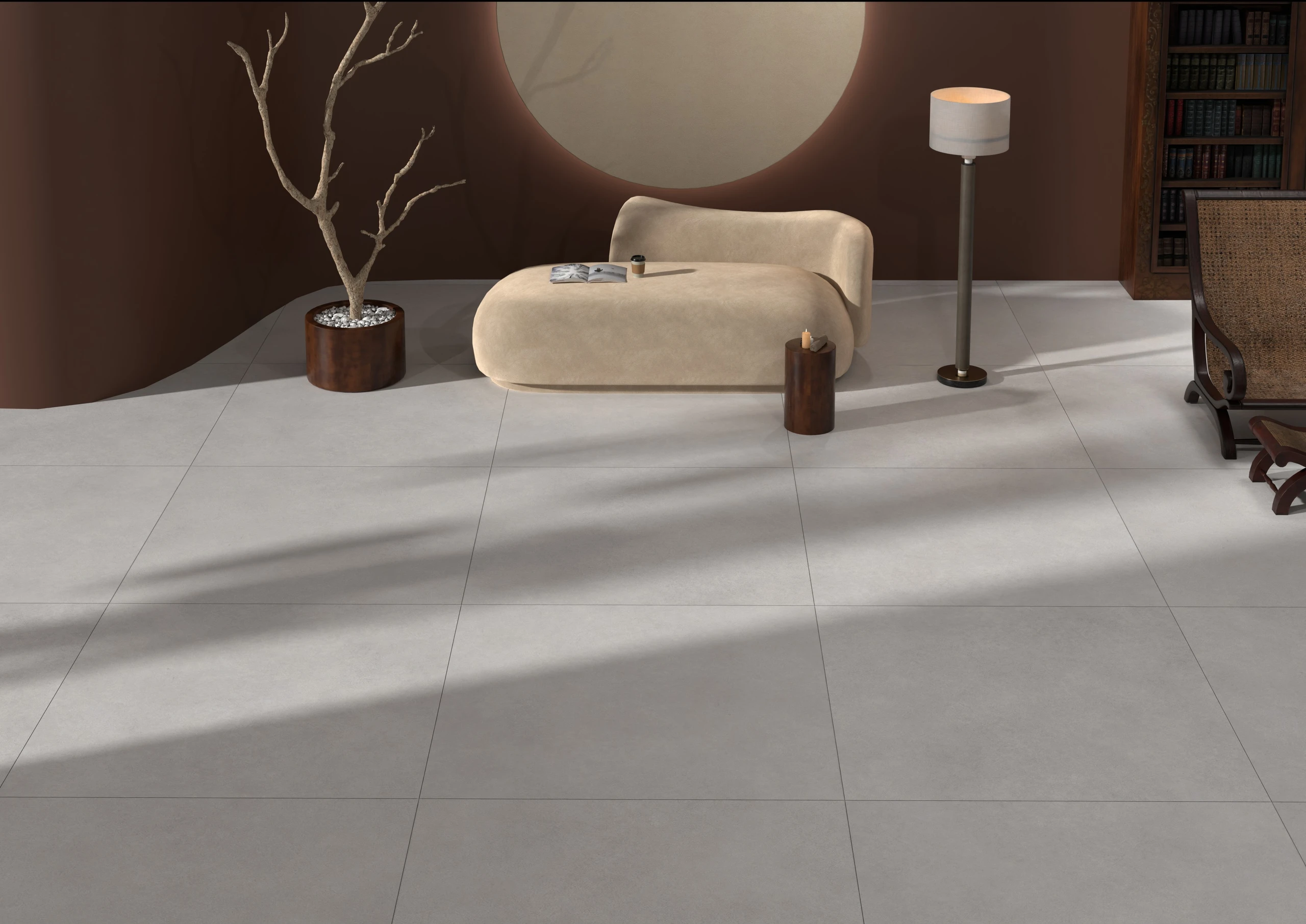 Snap Bianco - Premium Matt finish Concrete ceramic tiles - Sez Industries