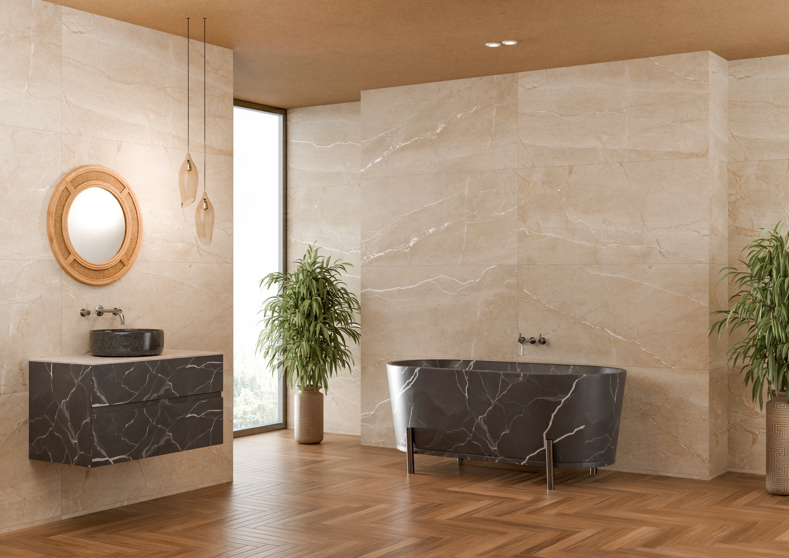 Oikos Orosei - Premium Carving finish Marble ceramic tiles - Sez Industries