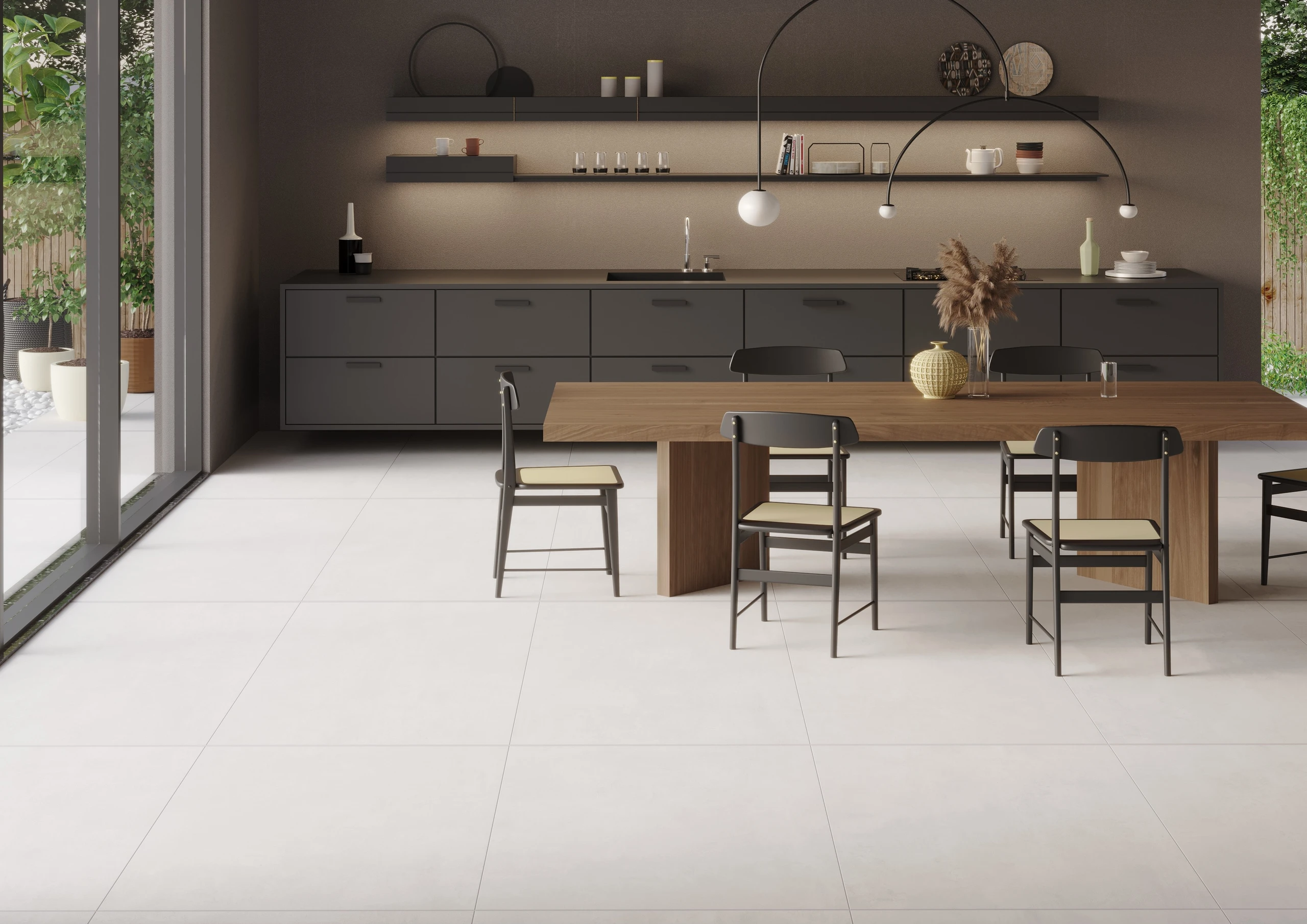 Even White - Premium Matt finish Concrete ceramic tiles - Sez Industries