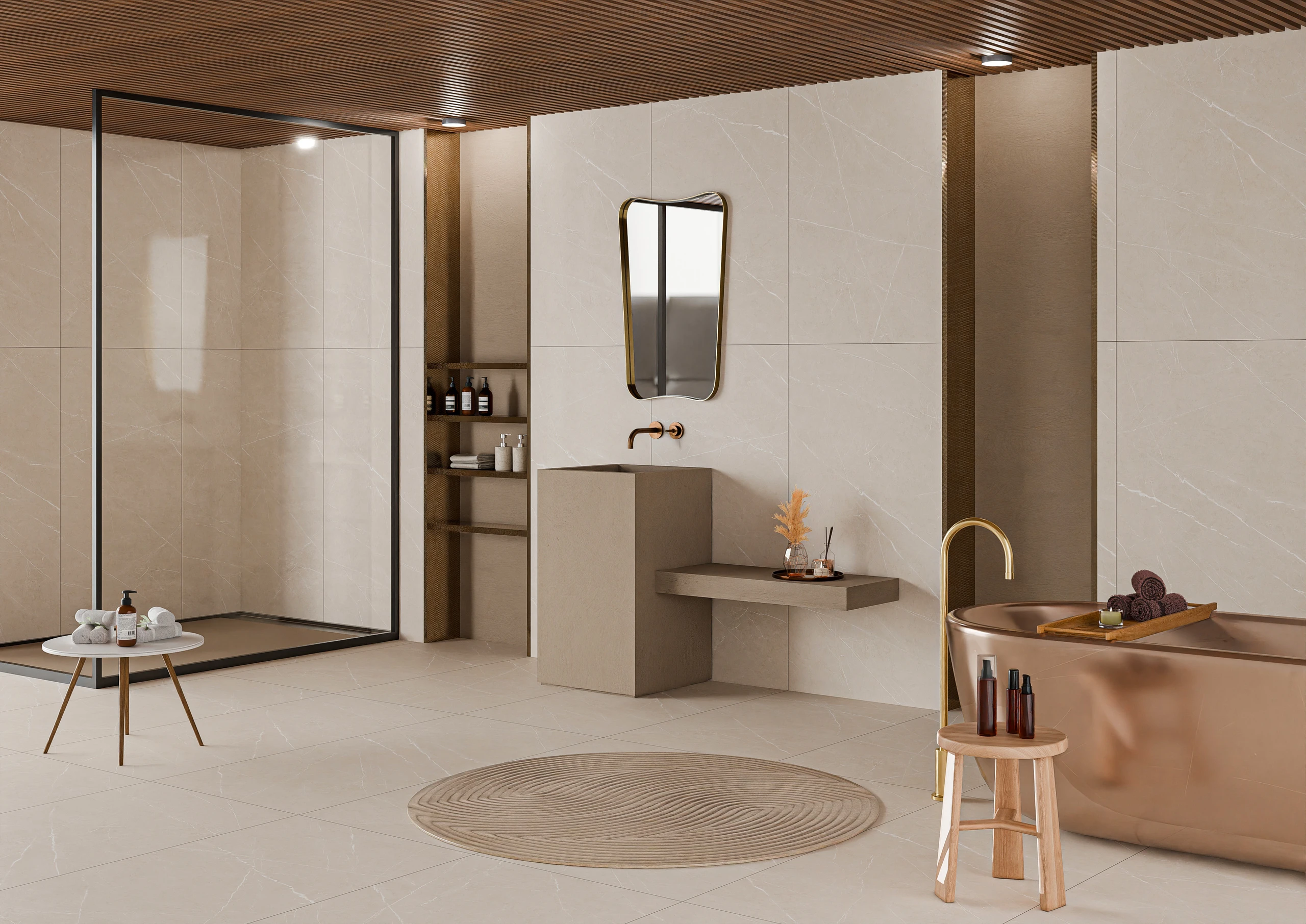 Eternal Cream - Premium Matt,Glossy,Carving finish Stone ceramic tiles - Sez Industries
