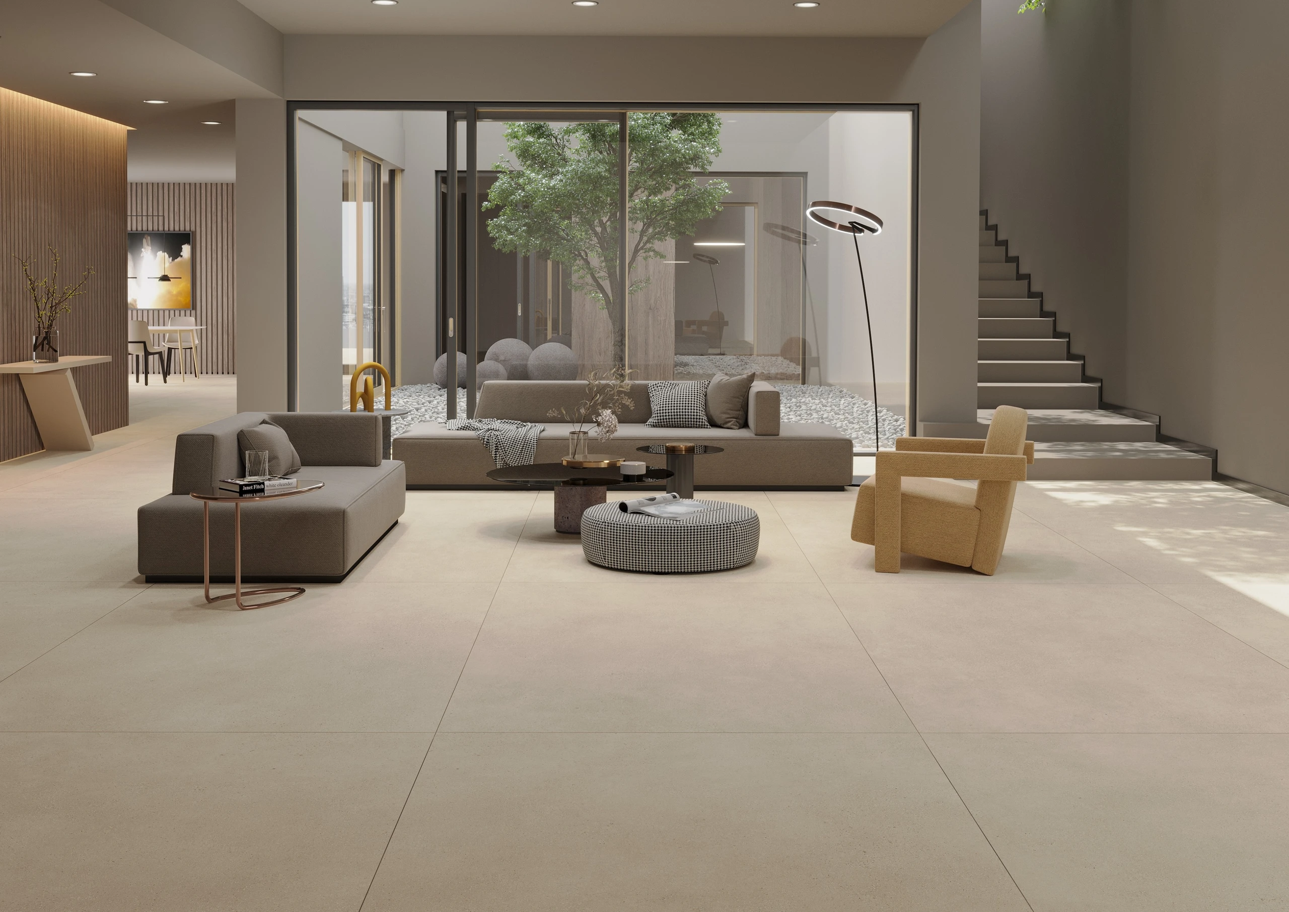 Asphalt Grit - Premium Matt finish Stone ceramic tiles - Sez Industries